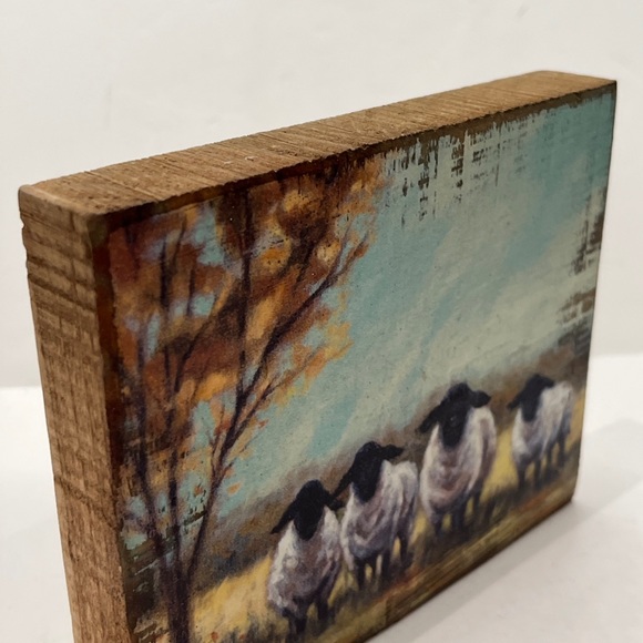PRIMITIVES by Kathy Fall Sheep Wood Block Sign 6" x 4.75" x Farmhouse Decor PA - Picture 4 of 12